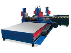 Máy hàn 4 súng tự động mặt bích góc sắt